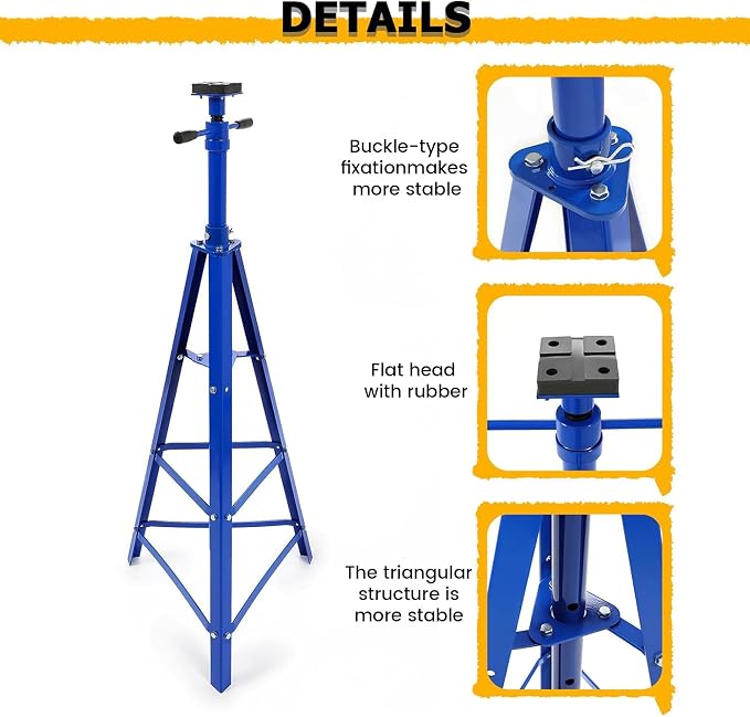 KUAFU Adjustable Under Hoist Tripod Stand, 4500 LBS Load Capacity, 2 Ton High - Image 5