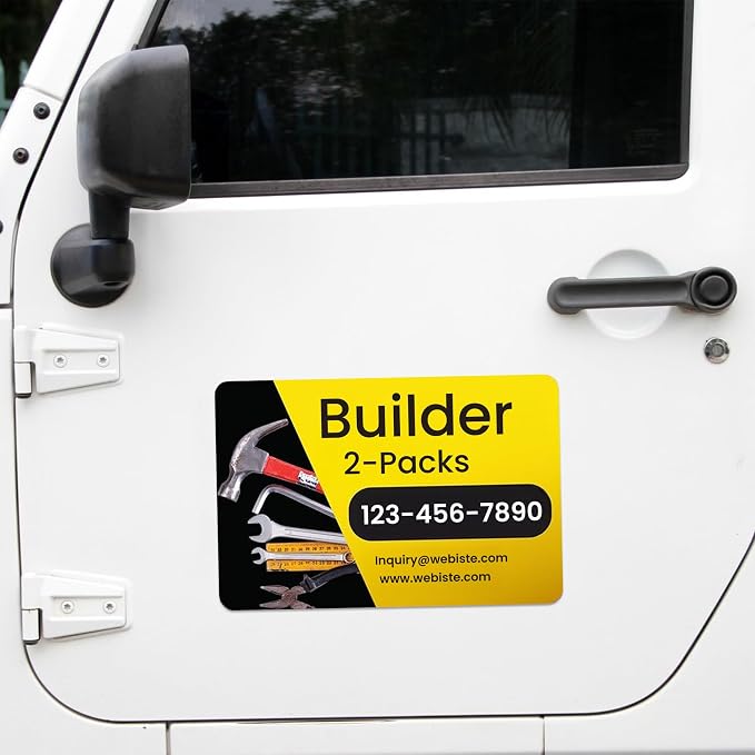 Custom Car Magnet Signs for Businesses 2 pk by Unknown