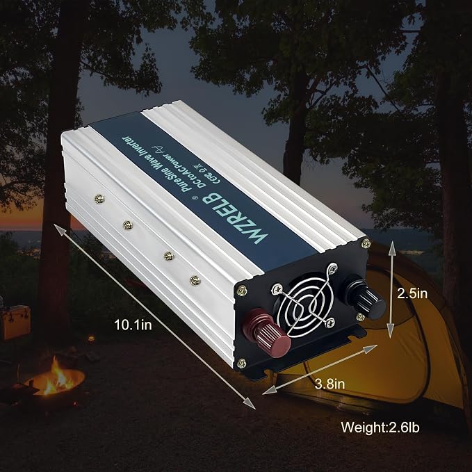 WZRELB 800W Pure Sine Wave Inverter 12V DC to 110V 120V AC, Car Power Inverter - Image 6