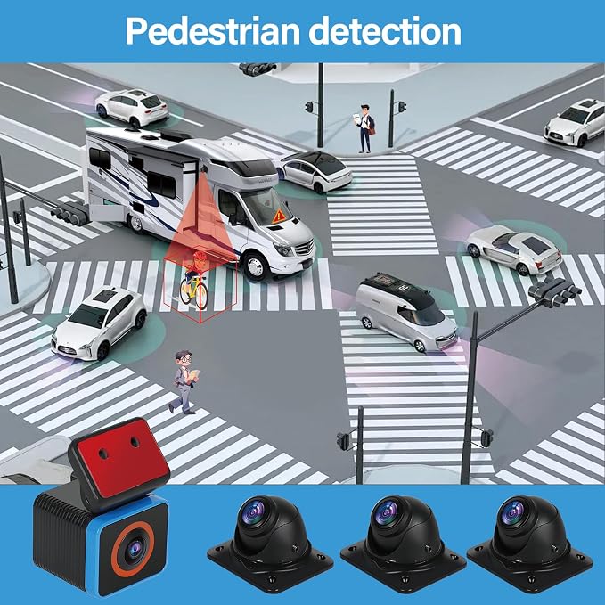 6CH RV Camera System 4G WiFi Live View GPS Tracking 10.1" AI Touch Screen - Image 2