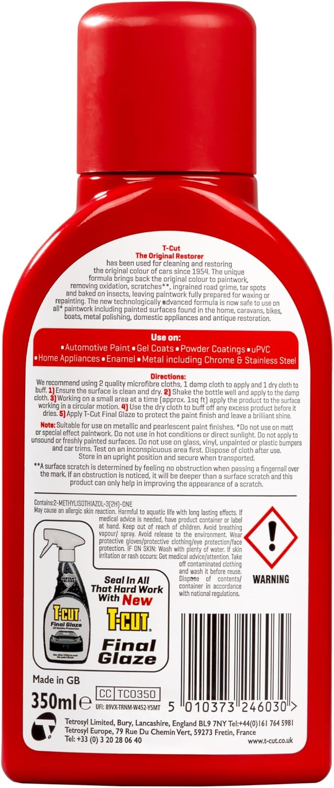 T-Cut Original Car Paintwork Restorer & Scratch Remover, 10.5 Fl Oz - Image 2
