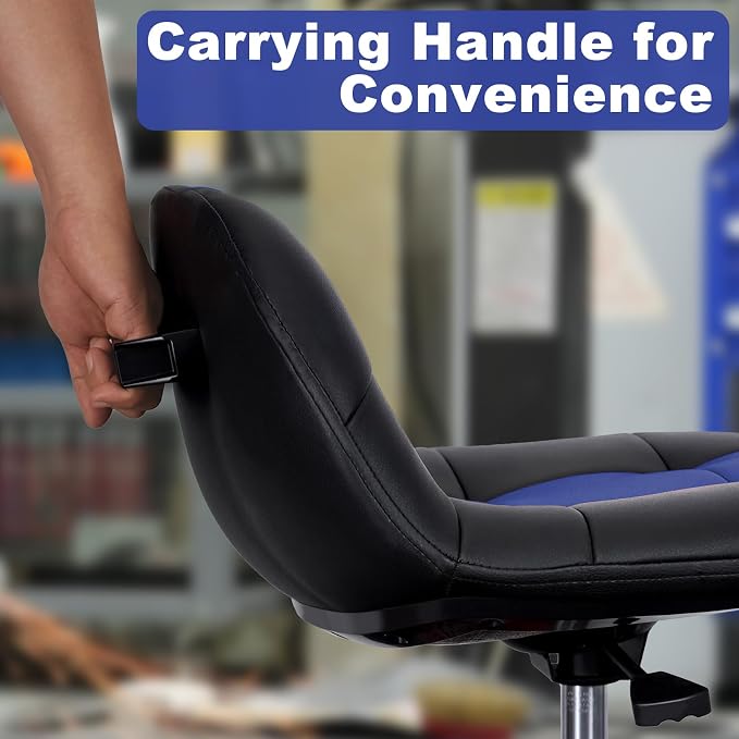 Rolling Stool with Wheels, Adjustable Shop Stool Mechanic Chair Seat Garage - Image 6