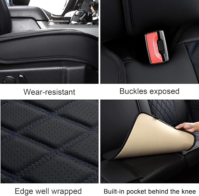 MIROZO 2PCS Front Truck Seat Cover, Waterproof Ram Seat Covers Truck Cushion - Image 6