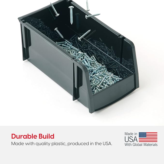 IRIS USA Stackable Storage Bins Open Front, 6 Pack, Plastic Hanging Organizer - Image 6
