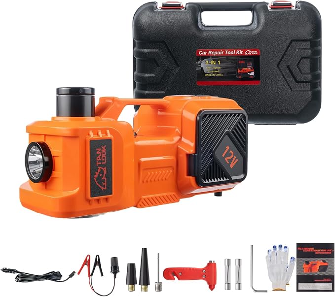 Electric Car Jack Kit with Hydraulic Lift 5-Ton, Tire Inflator Heavy-Duty 12V - Image 8
