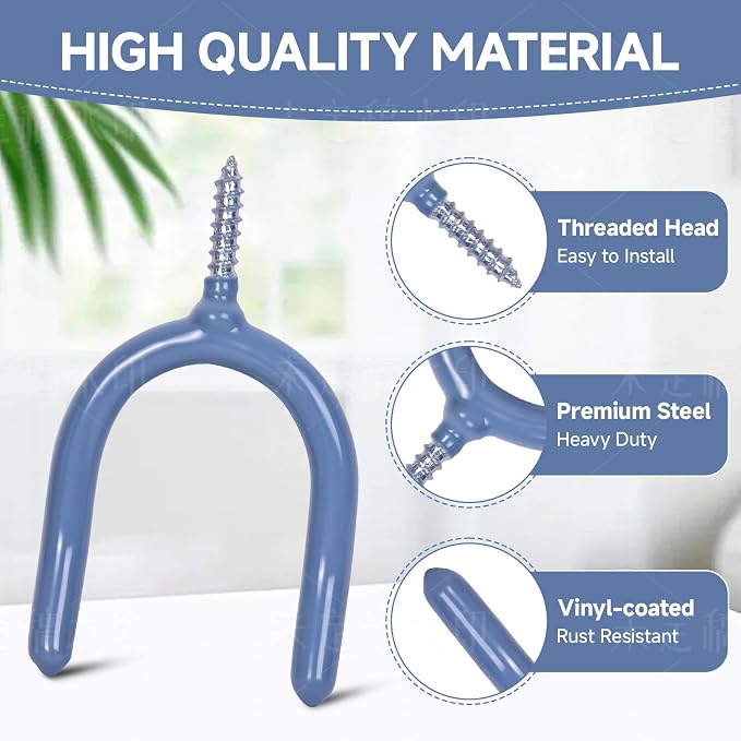 12 Pack Garage Storage System Steel U Hooks - Image 4