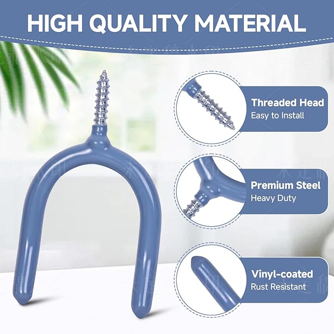 6 Pack Garage Storage System Steel U Hooks - Image 4
