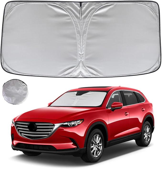 KAYZT Windshield Sun Shade for 2016-2025 Mazda CX9 CX-9 Foldable Sunshade Front by KAYZT