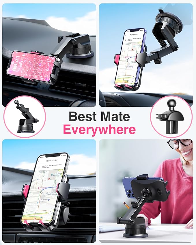 VANMASS Cell Phone Mount Car Dashboard Window Vent Desk Fit - Image 2