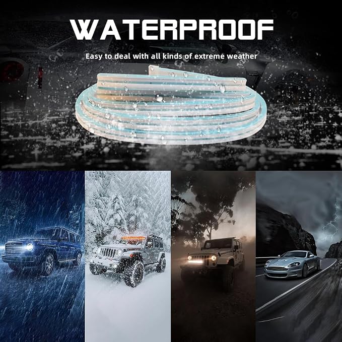 Car LED Strip Light For Trunk, 79Inch IP67 Silicone Waterproof Neon Light Strip - Image 6