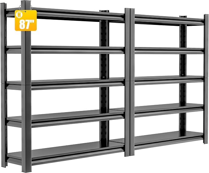 2 Sets Garage Shelving Unit 24"D x 48"W x 87"H Heavy Duty Storage Shelves Easy by Unknown