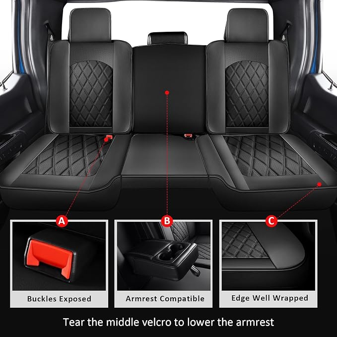 MIROZO Truck Seat Cover for Dodge Ram, Waterproof Ram Seat Cover Compatible - Image 4