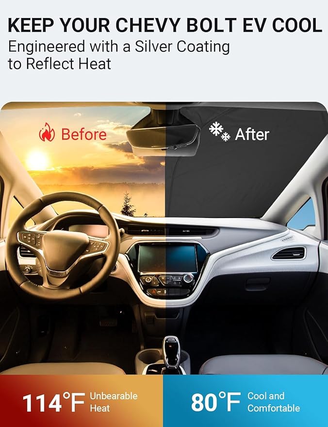Proadsy 2025 Upgrade Windshield Sunshade Custom Fit 2017-2024 2025 Chevrolet - Image 3