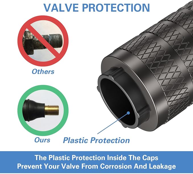 CKAuto Tire Valve Stem Caps, Anodized Aluminum Tire Valve Cap Set, Corrosion - Image 3
