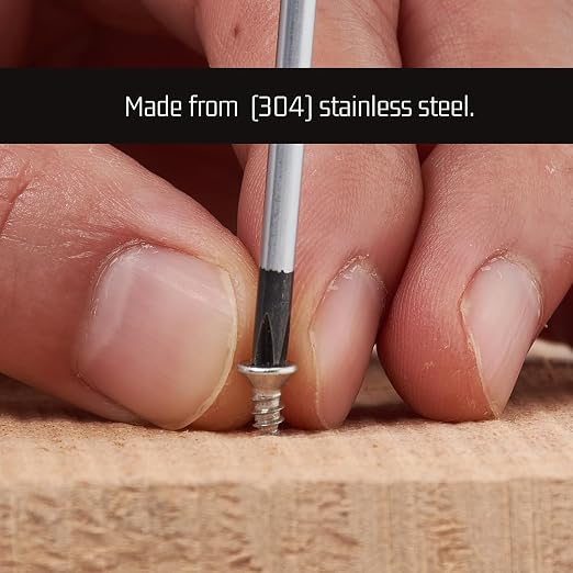 Bolt Dropper #4 x 1/4" Stainless Steel Flat Head Phillips Wood Screw, 18-8 - Image 4