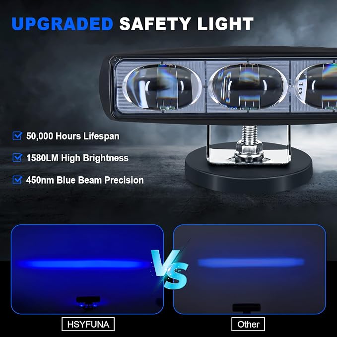 2Pcs Forklift Safety Light Blue, 30W Straight Line Forklift and AGV Safety - Image 4