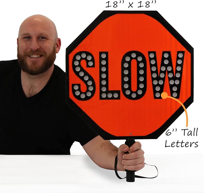 SmartSign LED STOP SLOW Paddle - Image 5