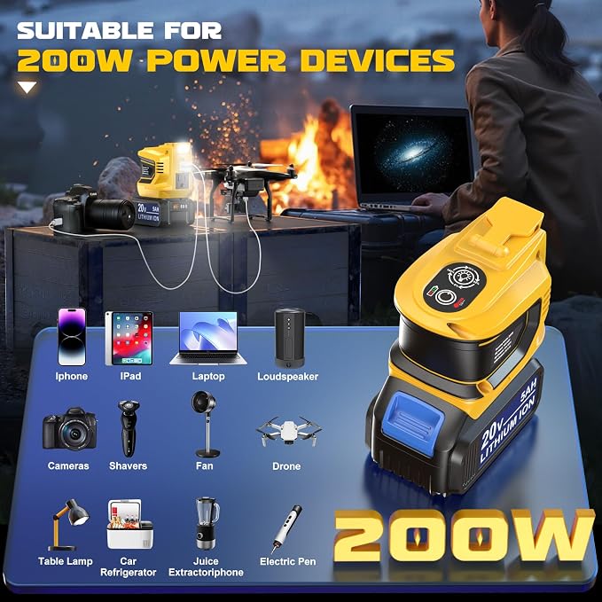 Power Inverter 200W Portable Power Station Generator Compatible - Image 6