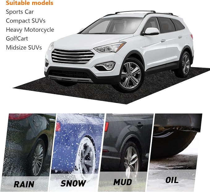 Non-Slip Garage Floor Mat for Under Car, Waterproof Backing, Protects Floor - Image 5