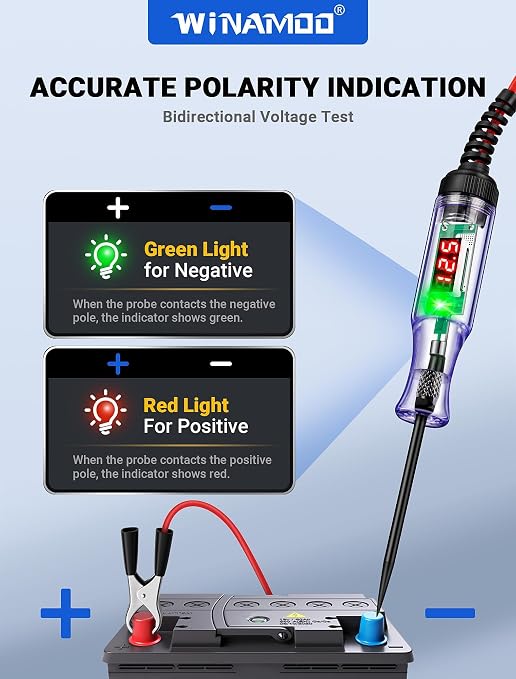 Test Light Automotive 5-90V Digital LED Circuit Tester - Image 3