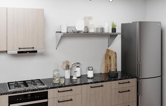 AmGood 48" Long X 18" Deep Stainless Steel Wall Shelf | NSF Certified | - Image 7