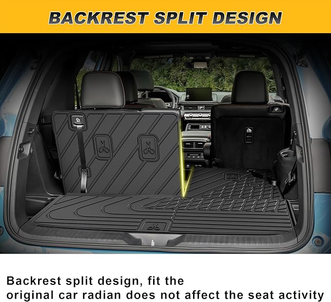 2025 Pilot Floor Mats & Cargo Liner & Backrest Mat Fit - Image 4