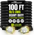 100ft Outdoor/Indoor Extension Cord 10/3 Gauge Ultra Heavy Duty 3 Prong SJTW by LifeSupplyUSA