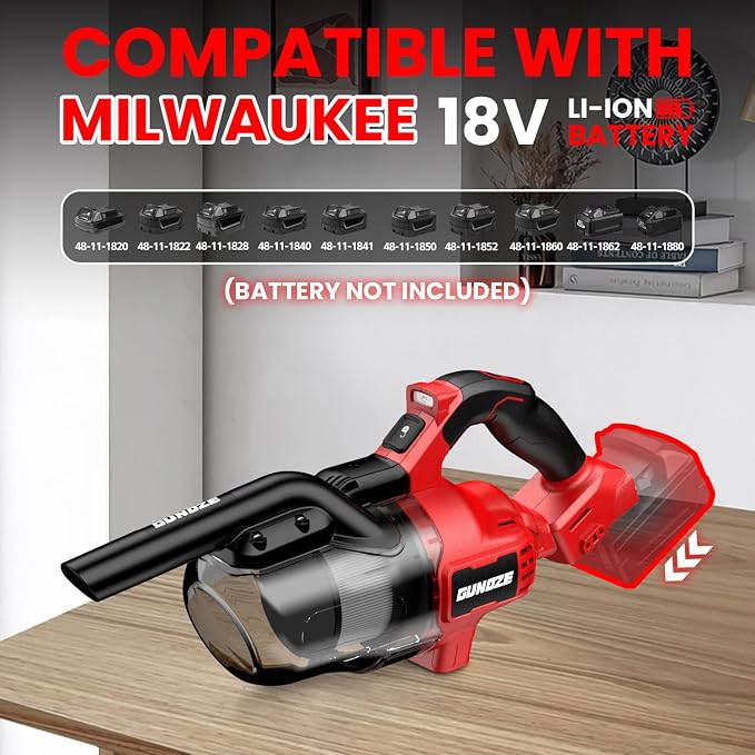 Cordless Vacuum for Milwaukee M18 Battery, 5 in 1 Handheld Electric Vacuum - Image 3