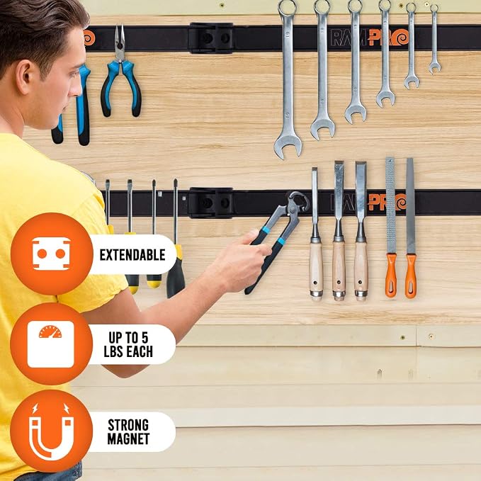 12" Magnetic Tool Holder Strip - Image 3