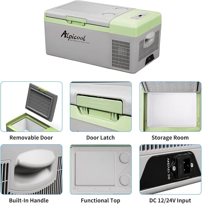 Alpicool Y16T Portable Fridge 12 Volt Car Refrigerator 16 Quart Freezer - Image 3