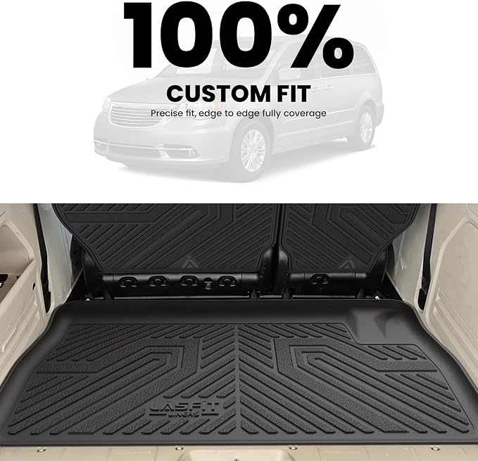 LASFIT Backrest&Trunk Mats Fit for Chrysler Town & Country 2008-2016/Dodge - Image 4