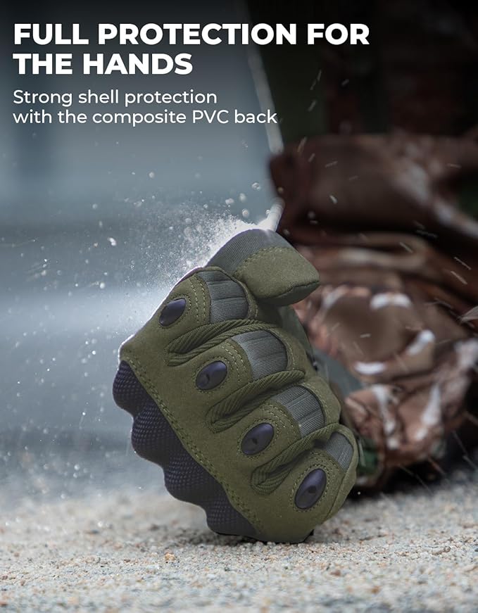 KEMIMOTO Tactical Gloves for Men, Touchscreen Motorcycle Gloves - Image 2