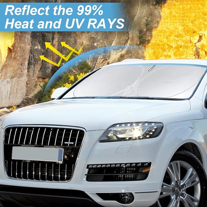 Custom fit Audi Q7 Windshield Sunshade - Image 2