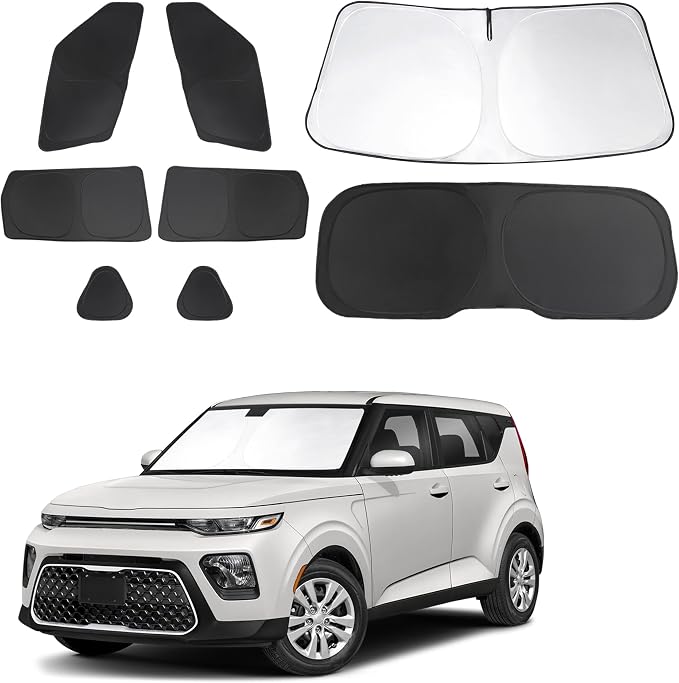 TINGLU Window Shades for Kia Soul 2020-2024 2025 Accessories Car Side Full by TINGLU