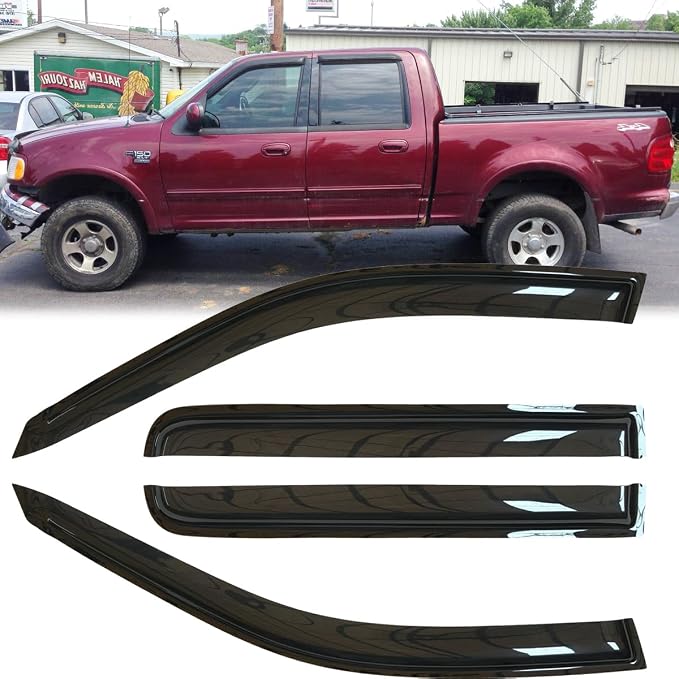 4pcs Original Shatterproof Outside Mount Rain Guard Durable Side Window Wind - Image 2