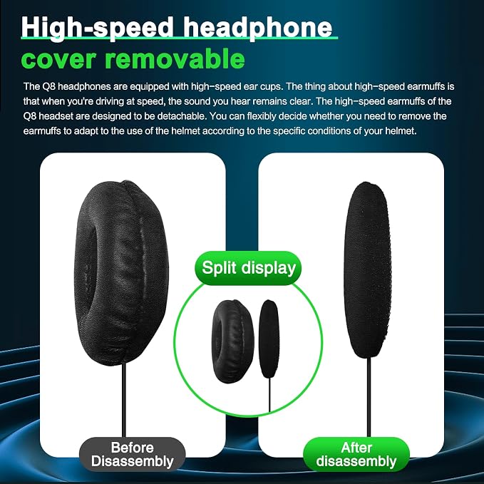 Mesh 3.0 Motorcycle Bluetooth Headset, 6 Riders Group V5.1 Helmet Bluetooth - Image 4