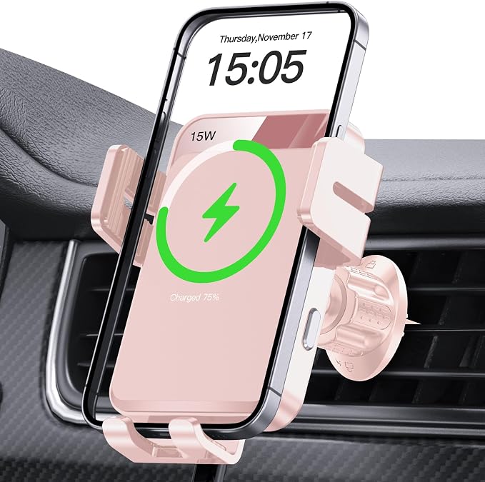 MOKPR Wireless Car Charger, Auto-Clamping Car Mount 15W/10W/7.5W Fast Charging by MOKPR