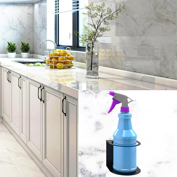 JINGCHENGMEI 1 Spray Bottle Holder, Steel Wall Mount Storage Organizer - Image 4