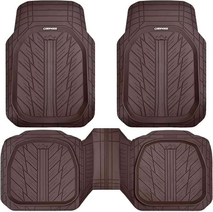 CAR PASS DeepDish Floor Mats for Cars Full Set, Heavy Duty Rubber Car Mats - Image 9