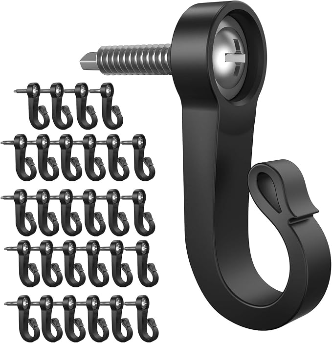 28-Pack Q-Hanger Hook for Indoor and Outdoor Christmas Lights, New Year Party by ZUSFUL