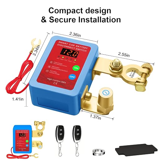 Kill Switch for Car-Remote Battery Disconnect Switch 12V, Upgrade Smart Voltage - Image 7