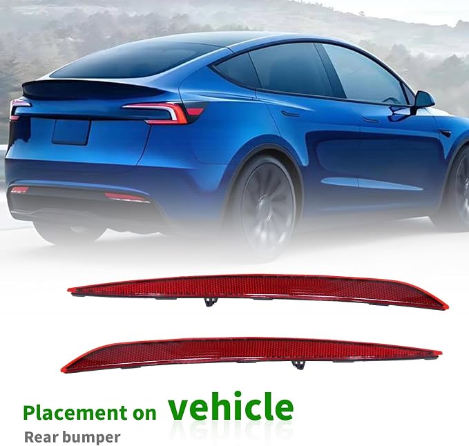 149581800C Tail Rear Bumper Reflector Red Pair LH RH Compatible - Image 7
