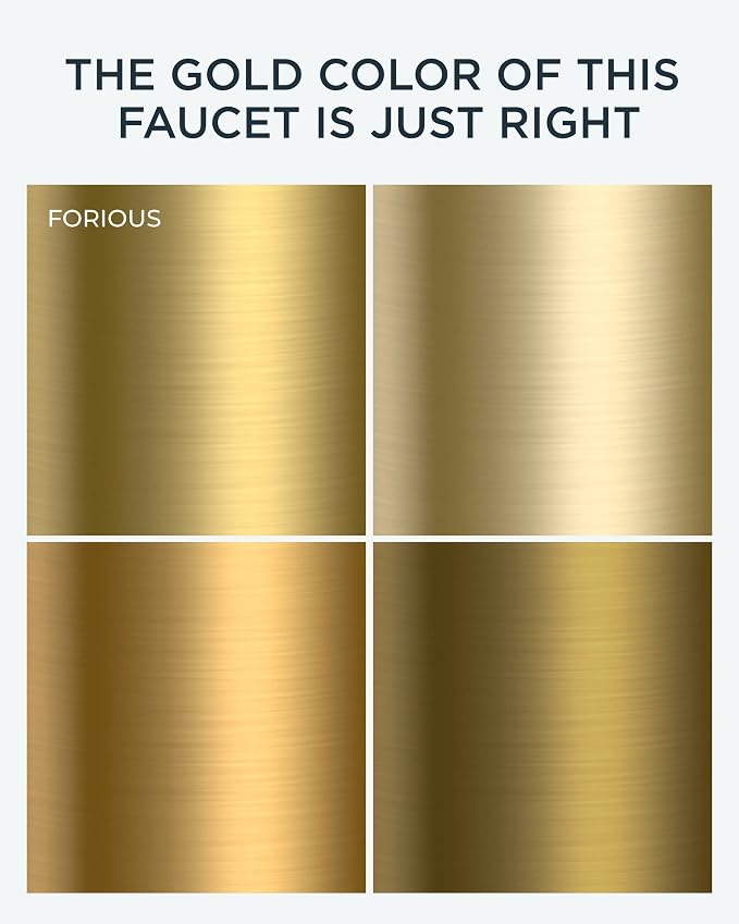 FORIOUS Brushed Nickel and Gold Bathroom Faucet 3 Hole, Lead-Free 8 in - Image 8