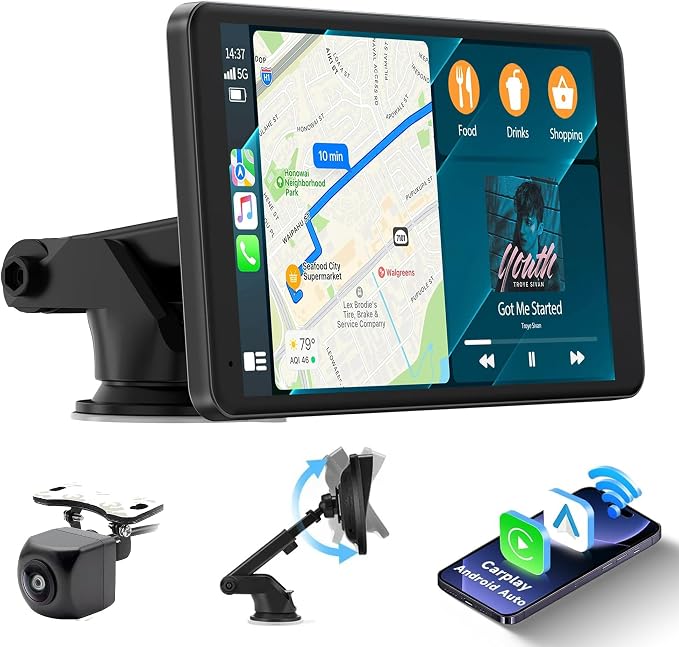 Portable Wireless CarPlay and Android Auto Screen by Unknown