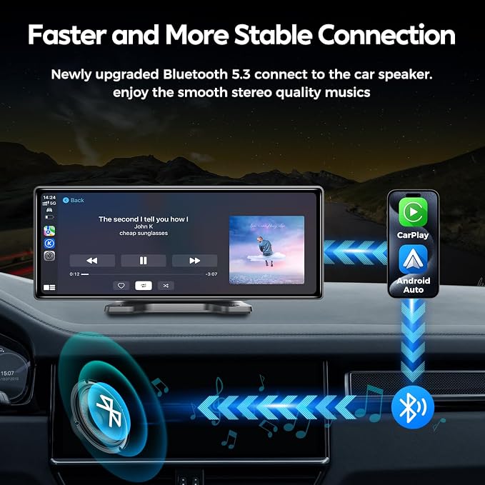 10.26" Wireless Apple Carplay Screen - Image 5