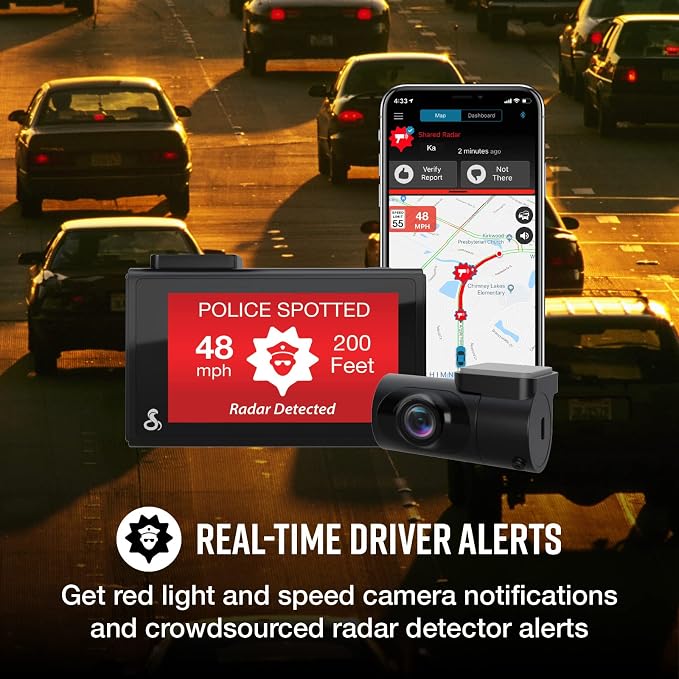 Cobra Smart Dash Cam + Rear Cam – QHD+ 1600P Resolution, Built-in Wi-Fi & GPS - Image 7