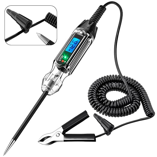 Heavy Duty 3-72V Backlit Digital LCD Circuit Tester, Automotive Test Light by JASTIND