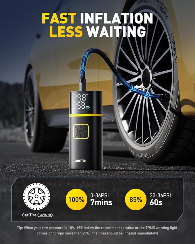 AUXITO Tire Inflator Portable Air Compressor - Image 2