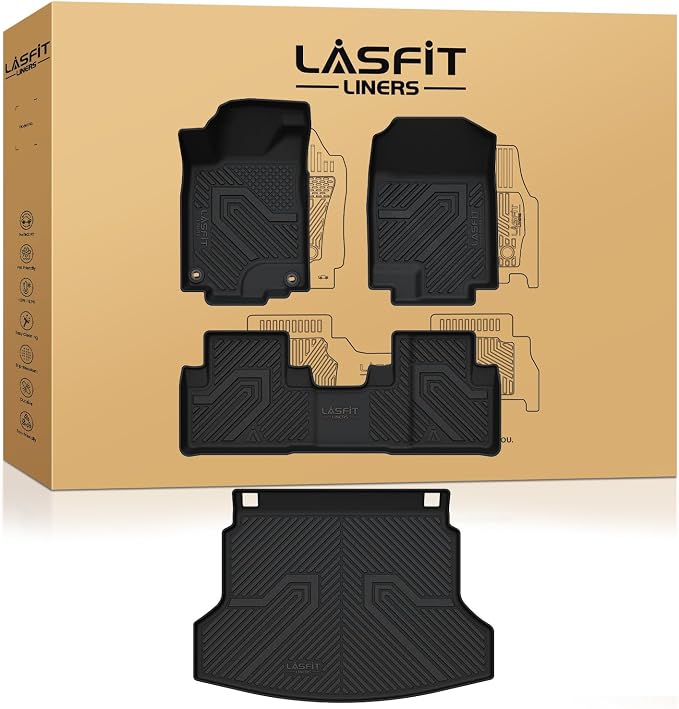 LASFIT Floor Mats & Trunk Mat for Honda CR-V CRV 2012-2016 EX & LX & SE & No by LASFIT
