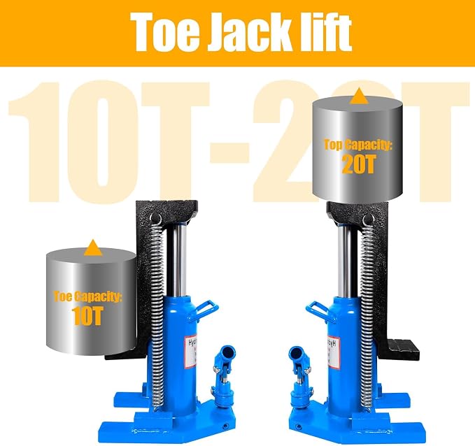 Hydraulic Toe Jack Lift, 10 Tons to 20 Tons, Stainless Steel Air Hydraulic Claw - Image 2